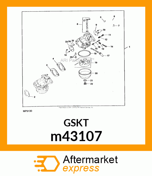 GASKET, AIR HORN m43107