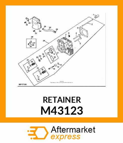 RETAINER, UPPER SPRING M43123