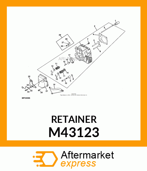 RETAINER, UPPER SPRING M43123