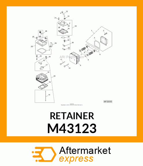 RETAINER, UPPER SPRING M43123