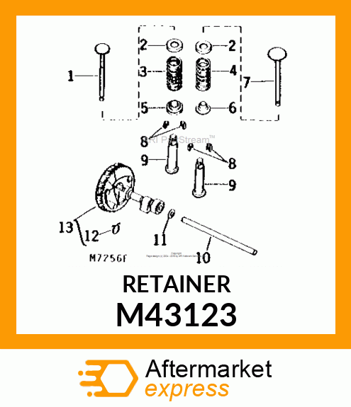 RETAINER, UPPER SPRING M43123