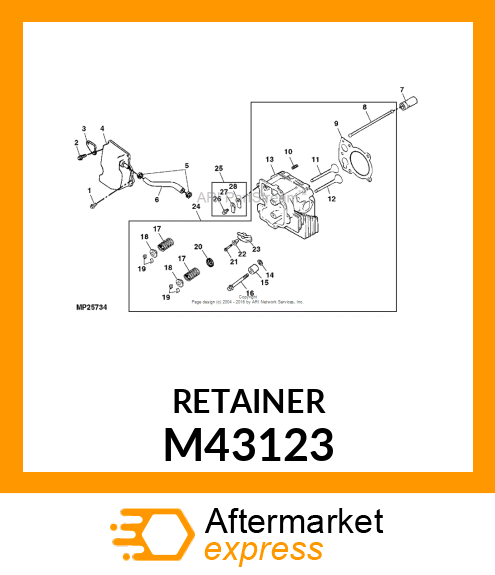 RETAINER, UPPER SPRING M43123