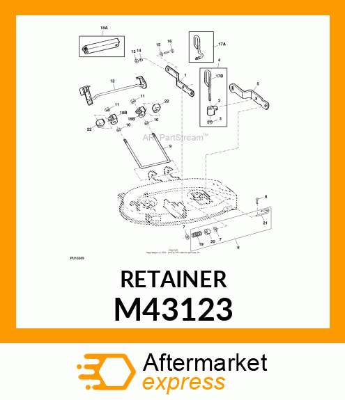 RETAINER, UPPER SPRING M43123