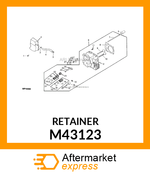 RETAINER, UPPER SPRING M43123