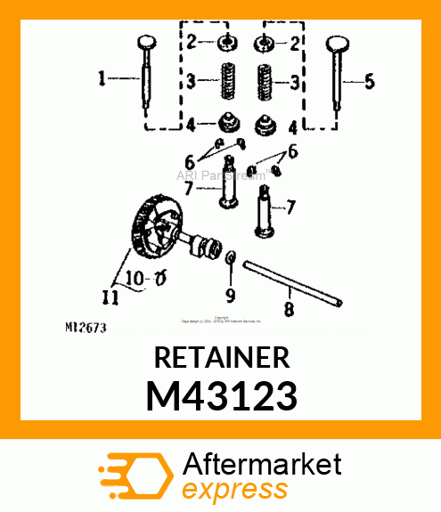 RETAINER, UPPER SPRING M43123