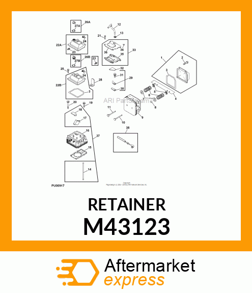 RETAINER, UPPER SPRING M43123