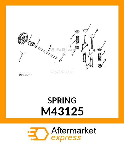 SPRING,VALVE, EXHAUST M43125