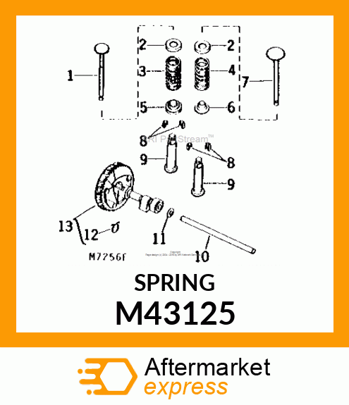 SPRING,VALVE, EXHAUST M43125