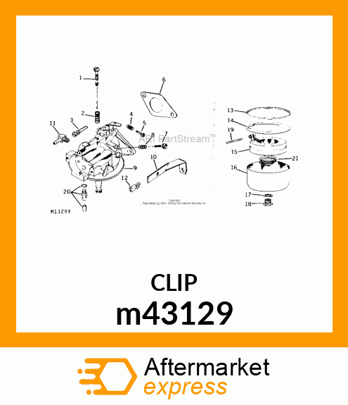 CHOKE CABLE CLIP m43129