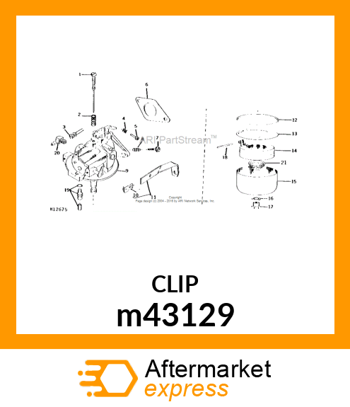 CHOKE CABLE CLIP m43129