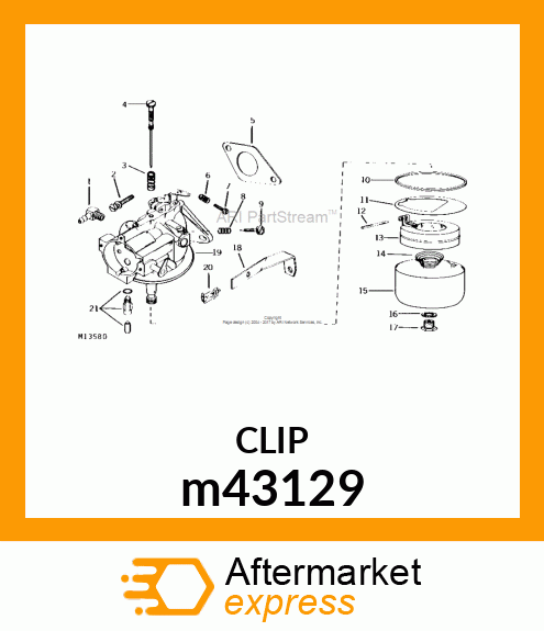 CHOKE CABLE CLIP m43129