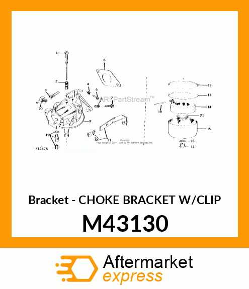 Bracket - CHOKE BRACKET W/CLIP M43130