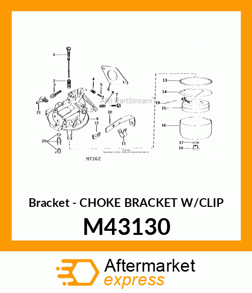 Bracket - CHOKE BRACKET W/CLIP M43130
