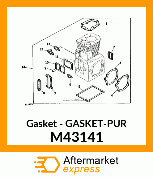 Gasket - GASKET-PUR M43141