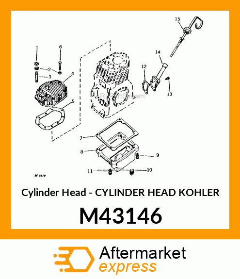 Cylinder Head - CYLINDER HEAD KOHLER M43146