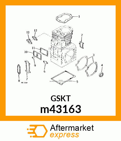 GASKET, OIL PAN m43163