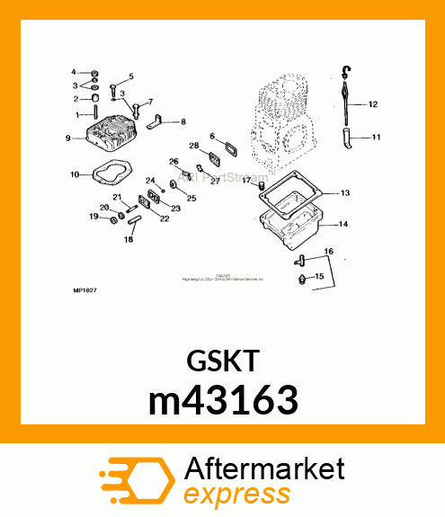 GASKET, OIL PAN m43163