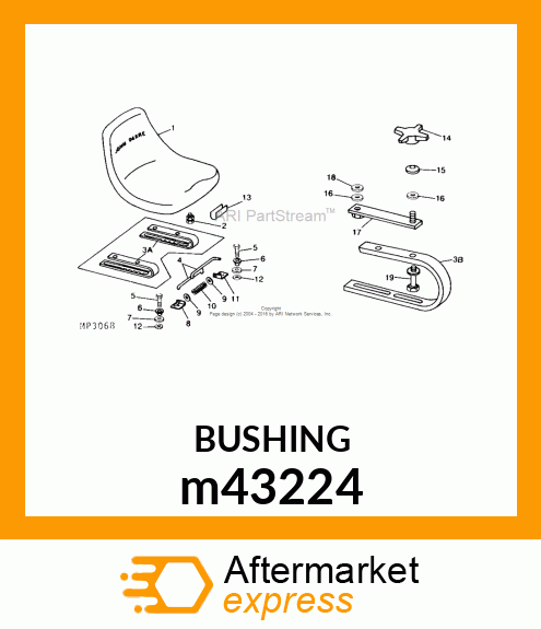 BOLT, SHOULDER 3/8 m43224