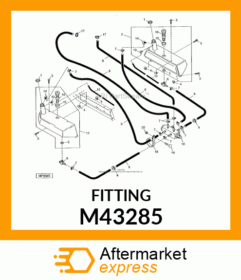 FITTING, 90 DEGREE LINE CONNECTOR M43285