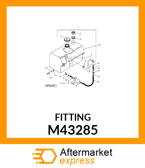 FITTING, 90 DEGREE LINE CONNECTOR M43285