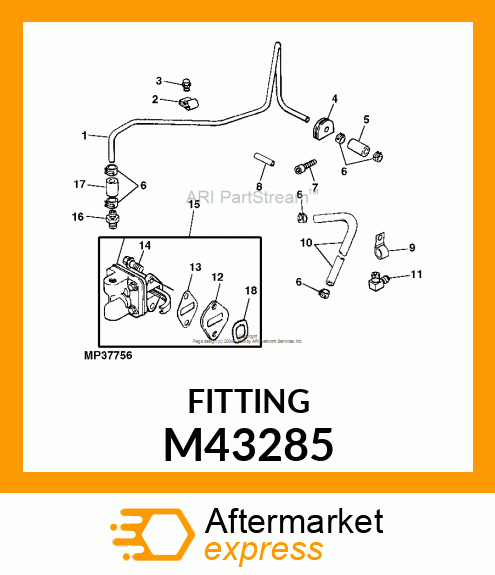 FITTING, 90 DEGREE LINE CONNECTOR M43285