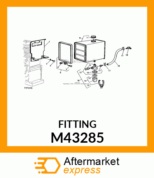 FITTING, 90 DEGREE LINE CONNECTOR M43285