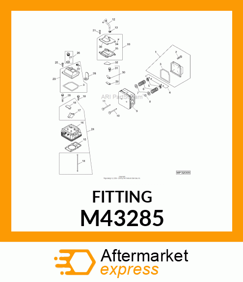 FITTING, 90 DEGREE LINE CONNECTOR M43285