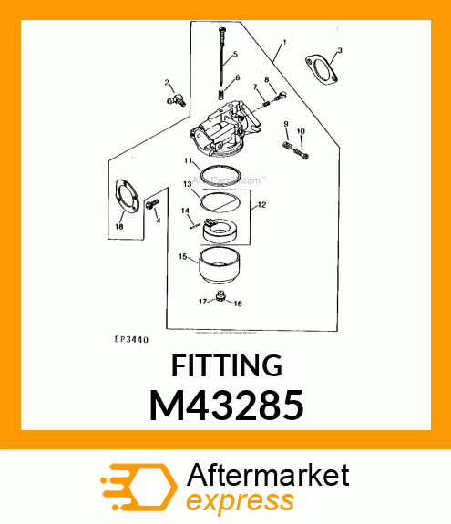 FITTING, 90 DEGREE LINE CONNECTOR M43285