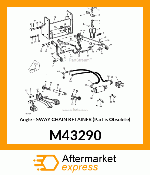 Angle - SWAY CHAIN RETAINER (Part is Obsolete) M43290