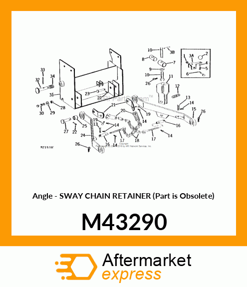 Angle - SWAY CHAIN RETAINER (Part is Obsolete) M43290