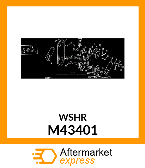 Washer - SPACER, TINE SHAFT M43401