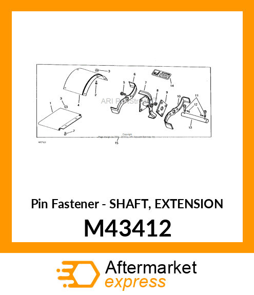 Pin Fastener - SHAFT, EXTENSION M43412
