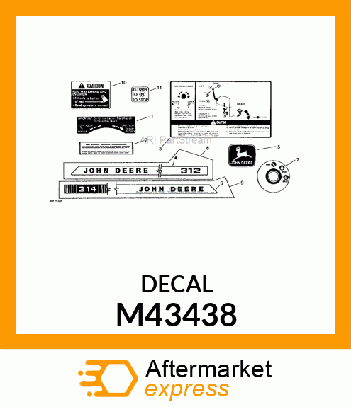 LABEL, AIR FILTER COVER M43438