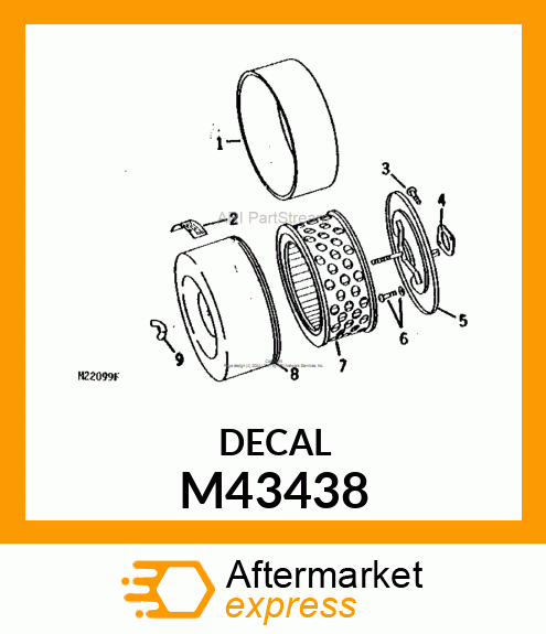 LABEL, AIR FILTER COVER M43438