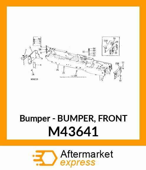 Bumper - BUMPER, FRONT M43641