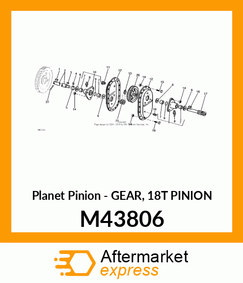 Planet Pinion - GEAR, 18T PINION M43806