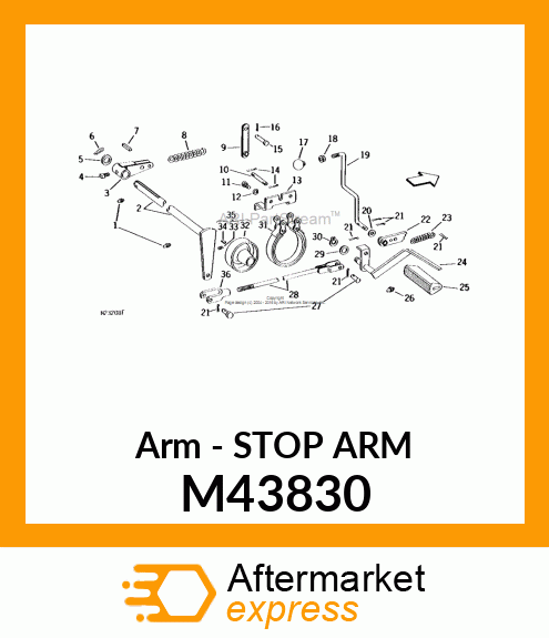 Arm - STOP ARM M43830