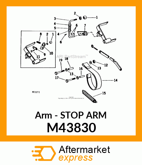 Arm - STOP ARM M43830