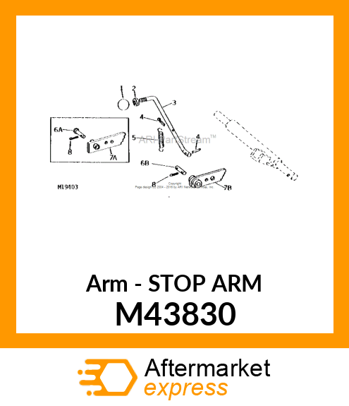 Arm - STOP ARM M43830