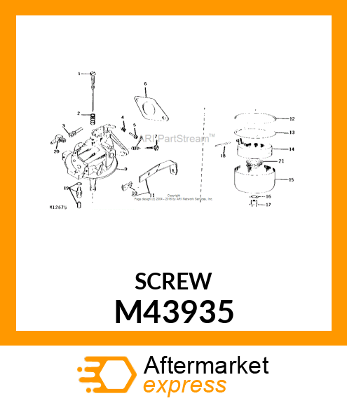 ADJUSTER, IDLE ADJUSTING NEEDLE M43935