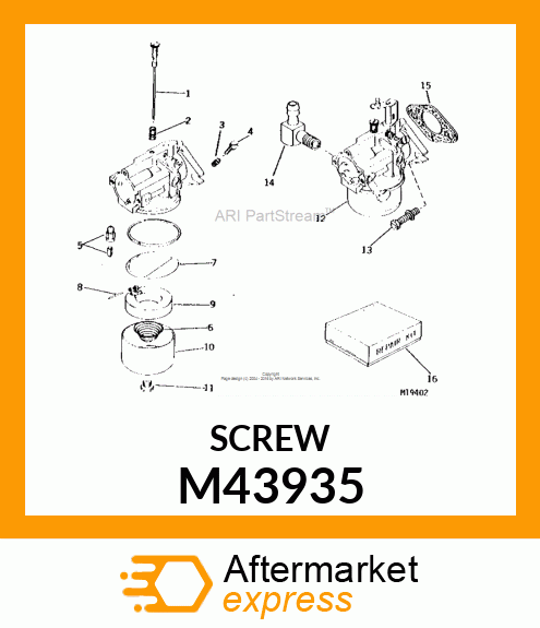 ADJUSTER, IDLE ADJUSTING NEEDLE M43935