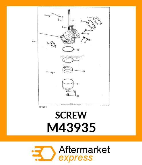 ADJUSTER, IDLE ADJUSTING NEEDLE M43935