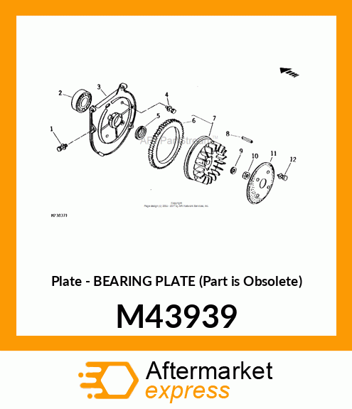 Plate - BEARING PLATE (Part is Obsolete) M43939