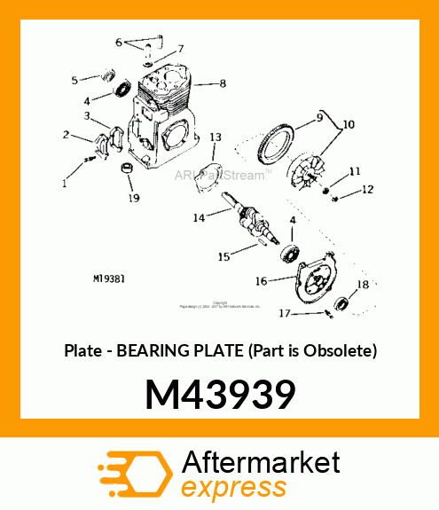 Plate - BEARING PLATE (Part is Obsolete) M43939