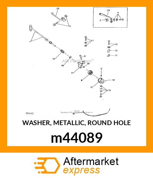 WASHER, METALLIC, ROUND HOLE m44089