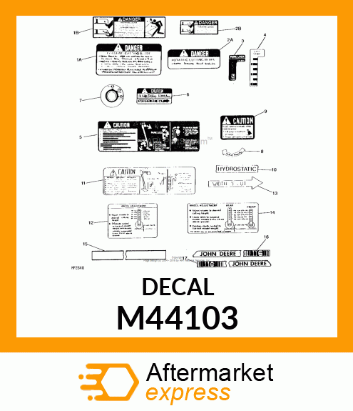 Label - ARROW LABEL *SS* M44103