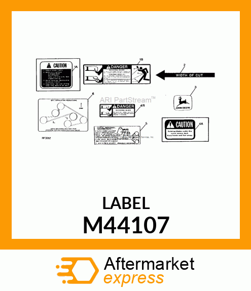 LABEL, BELT INSTALLATION M44107