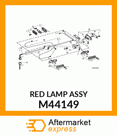 Lens - TAILLIGHT LENS M44149