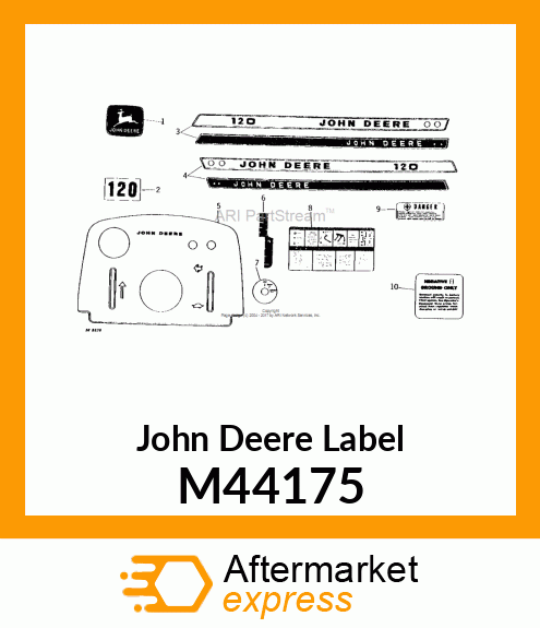 LABEL, LH HOOD TRIMSTRIP M44175