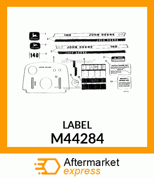 LABEL, FUSED REGULATOR M44284